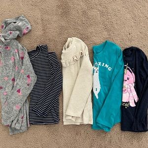 Lots of 5 girls long sleeved shirts